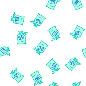 Money bag vector seamless pattern Stock Illustration