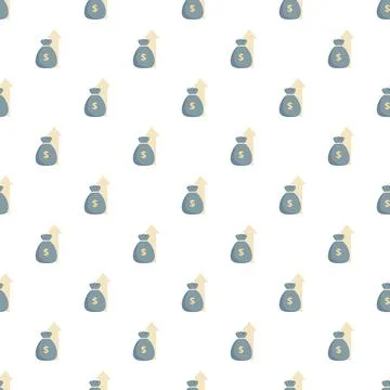 Money bags increasing pattern showing financial growth and investment Stock Illustration