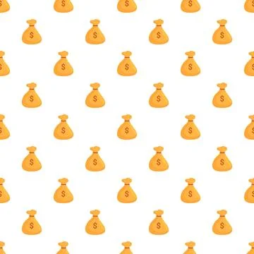 Money bags pattern representing wealth and finance background Stock Illustration