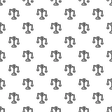 Money balance pattern seamless Illustrazione stock