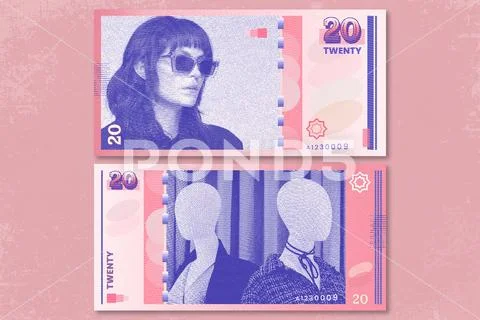 Money Banknote Template PSD Template