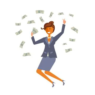 Money bills fall Stock Illustration