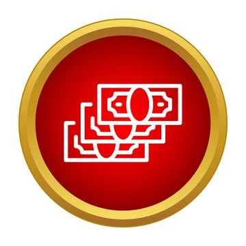 Money bills icon showing a stack of currency Stock Illustration