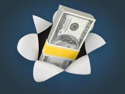 Money on blue background Stock Illustration