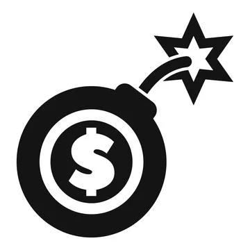 Money bomb exploding with dollar sign representing financial crisis イラスト素材