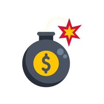 Money bomb exploding symbolizing financial crisis and debt Stockillustratie