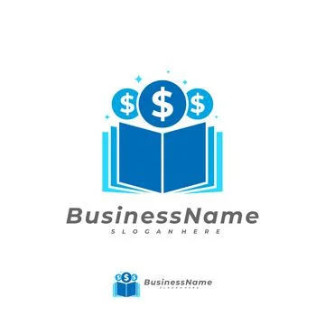 Money Book logo vector template, Creative Money logo design concepts Stock Illustration
