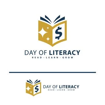 Money Book with Star logo vector template. Creative Book Money with Star lo.. Illustrazione stock
