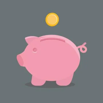 Money Box Pig Illustrazione stock