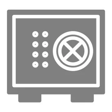 Money box solid icon. Safe vector illustration isolated on white. Bank glyph イラスト素材
