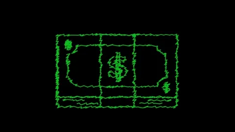 Money bundle animated hand drawn green scribble cash banknotes wiggling loo.. Stock Footage 342963249