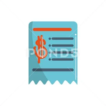 Money business financial voucher trade color tone and fill Stock Illustration