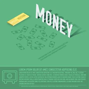 Money business vector background concept. illustration design Stock Illustration