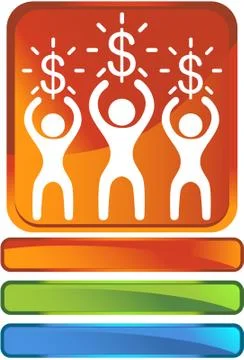 Money button Stock Illustration