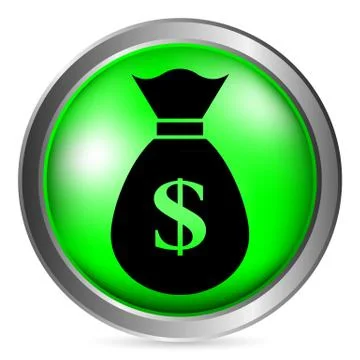 Money button Stock Illustration
