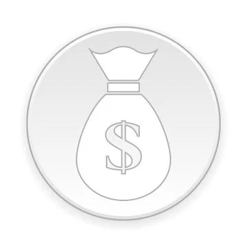 Money button. Stock Illustration