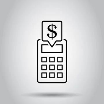 Money calculation icon in flat style. Budget banking vector illustration on i Stock Illustration