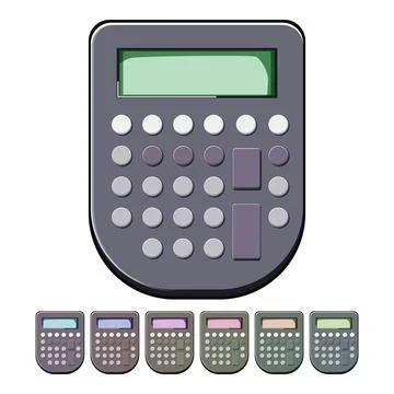 Money calculator device cartoon vector graphic 스톡 일러스트