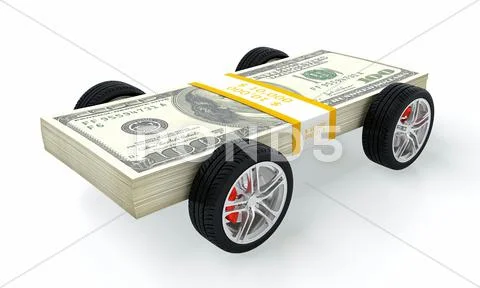 Money car Stock Illustration