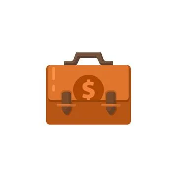 Money case flat icon. vector illustration Stock Illustration