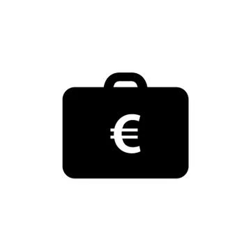 Money case icon flat style simple vector illustration Stock Illustration