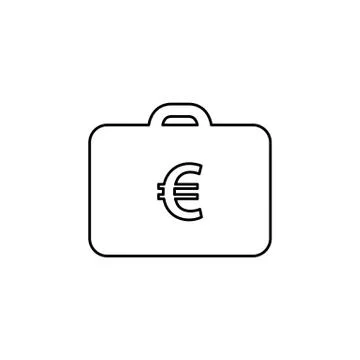 Money case icon flat style simple vector illustration Illustrazione stock
