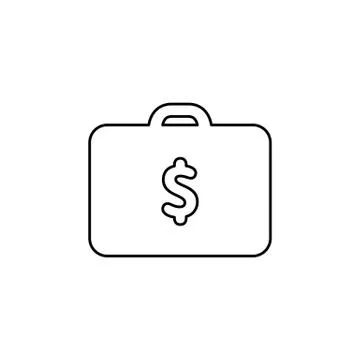 Money case icon flat style simple vector illustration Stock Illustration