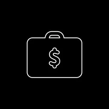 Money case icon flat style simple vector illustration Stock Illustration