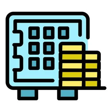 Money case icon vector flat Stock Illustration