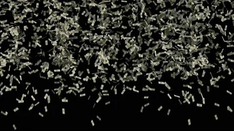 Money cash fall down with alpha channel Stock Footage 132211503