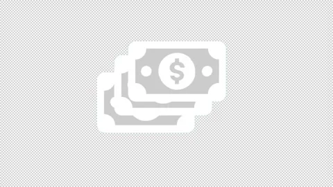 Money Cash Stack Icon Animation Transparent Background Stock Footage 335275350