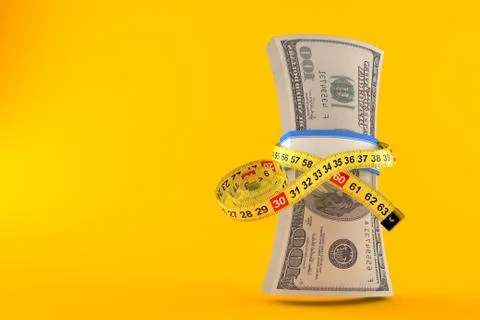 Money with centimeter Stock Illustration