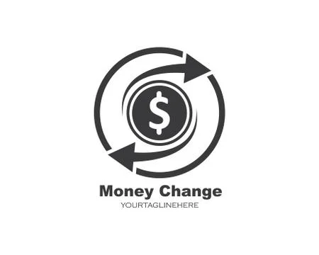 Money changer logo icon vector illustration Stock Illustration