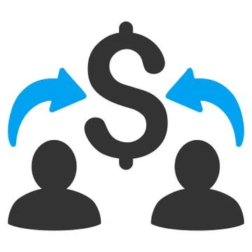 Money Changers Flat Vector Icon Stock Illustration