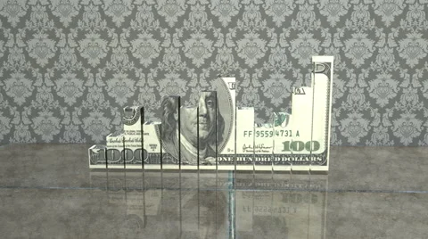Money Chart and Fly Cam Stock Footage 40711903