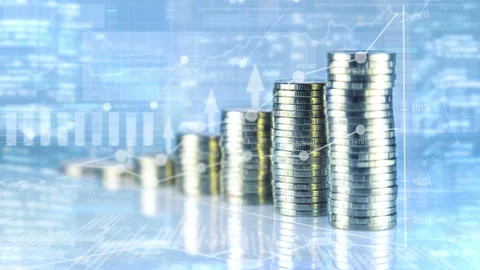 Money chart growth Video stock 97669383