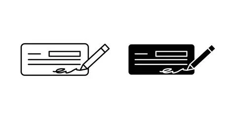 Money check icon vector art Illustrations Stock Illustration