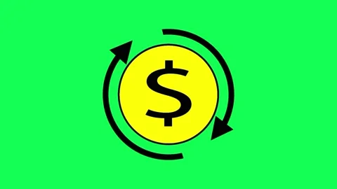 Money circulation illustration video Stock Footage 219316855
