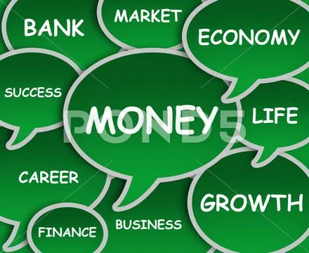 Money cloud Stock Illustration
