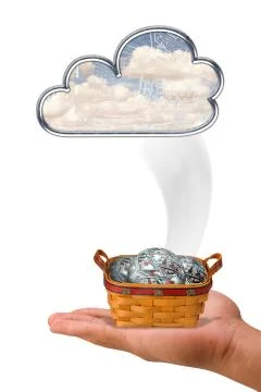 Money from the Clouds. Stock Photos