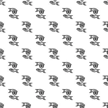 Money coin corruption pattern seamless Illustrazione stock