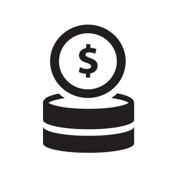 Money coin icon - Vector Stock Illustration