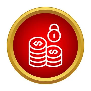 Money coins stack with padlock protection icon Stock Illustration