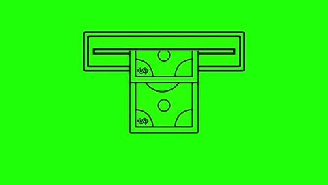 Money coming out of machine animated icon money coming out of machine , tak.. Stock Footage 328892698