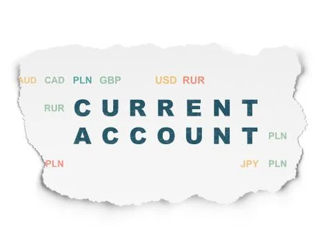 Money concept: Current Account on Torn Paper background Stock Illustration