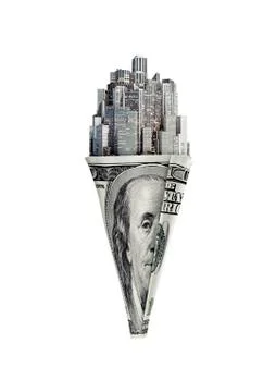 Money cone dollars Stock-Illustration