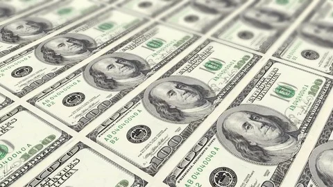 Money conveyor Stock Footage 75831772