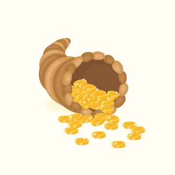 Money cornucopia symbol 1 Stock Illustration
