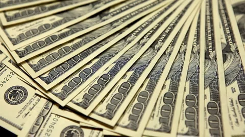Money Counting, American Dollars, Rich Business Man Earning, US Currency, Bills Stock Footage