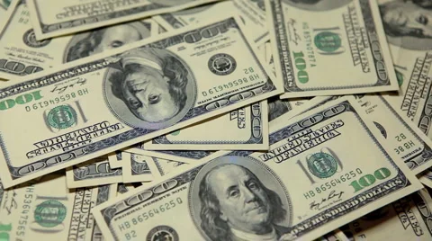 Money Counting, American Dollars, Rich Business Man Earning, US Currency, Bills Stock Footage